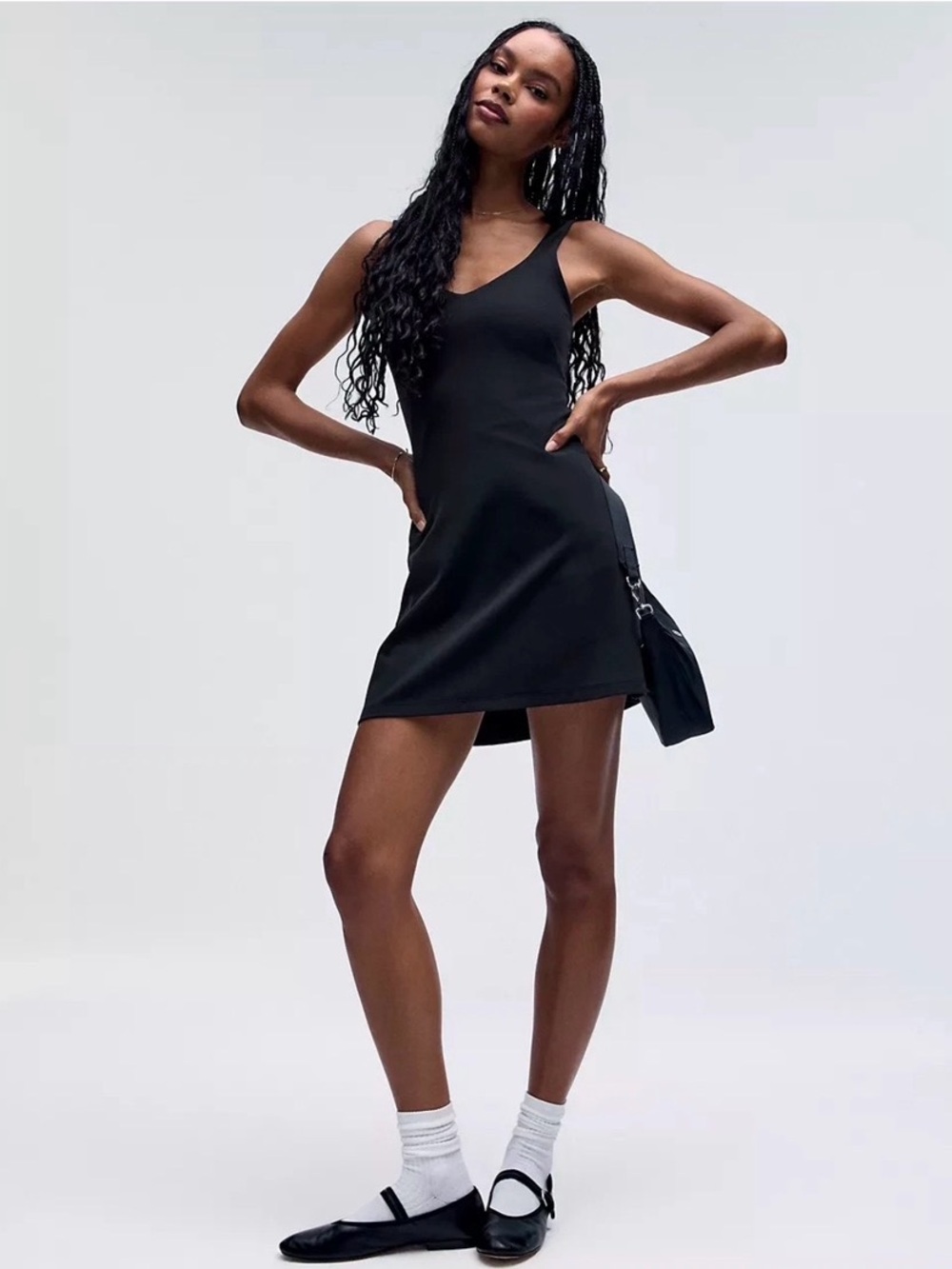 LULULEMON Sz 4 Black Align Dress with Shorts Orig $148 Excellent Condition